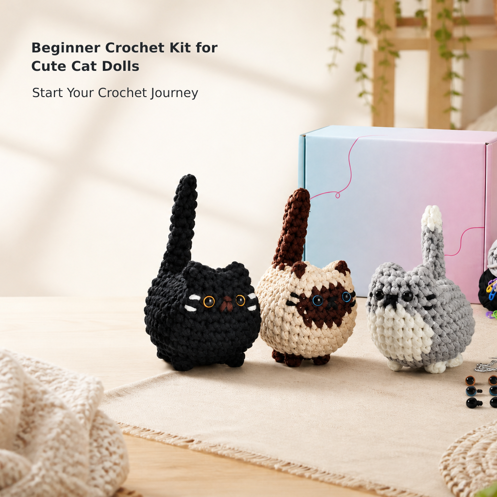 Beginner Cat Crochet Kit