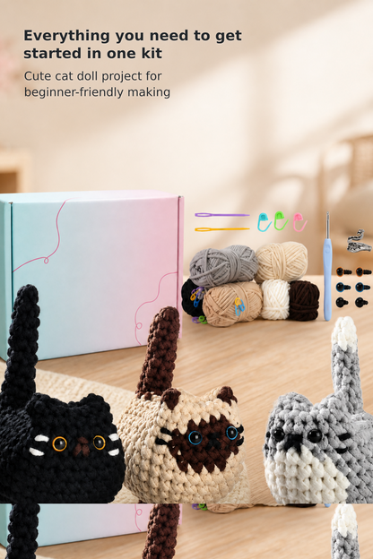 Beginner Cat Crochet Kit