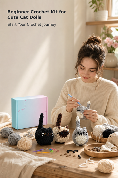 Beginner Cat Crochet Kit