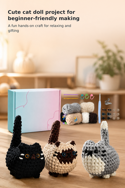 Beginner Cat Crochet Kit